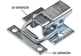 Non-Adjustable Toggle Latch Light Duty Mild Steel Zinc Plate Passivate (Silver Blue)