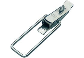 Non-Adjustable Latch Medium Duty Padlockable Mild Steel Zinc Plate Passivate (Silver Blue)