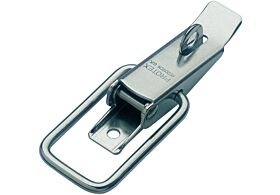 Non-Adjustable Latch Medium Duty Padlockable Mild Steel Zinc Plate Passivate (Silver Blue)