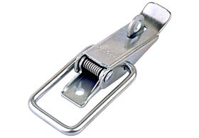 Non-Adjustable Latch Medium Duty Padlockable Mild Steel Zinc Plate Passivate (Silver Blue)