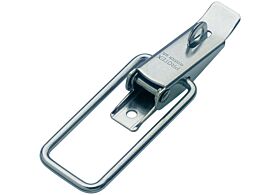 Non-Adjustable Latch Medium Duty Padlockable Mild Steel Zinc Plate Passivate (Silver Blue)