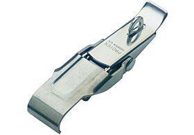 Non-Adjustable Latch Medium Duty Padlockable Mild Steel Zinc Plate Passivate (Silver Blue)