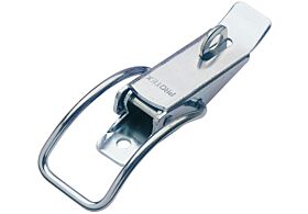 Spring Claw Latch Medium Duty Padlockable Mild Steel Zinc Plate Passivate (Silver Blue)