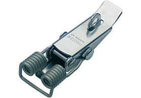 Spring Claw Latch Medium Duty Padlockable Mild Steel Zinc Plate Passivate (Silver Blue)