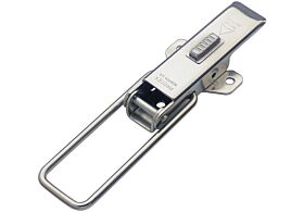 Non-Adjustable Latch with Safety Catch Medium Duty Stainless Steel (Natural)