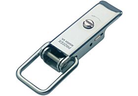 Non-Adjustable Latch with Safety Catch Medium Duty Mild Steel Zinc Plate Passivate (Silver Blue)