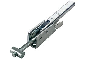 Adjustable Toggle Latch with Safety Catch Heavy Duty Mild Steel Zinc Plate Passivate (Silver Blue)