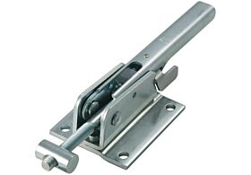 Adjustable Toggle Latch with Safety Catch Heavy Duty Mild Steel Zinc Plate Passivate (Silver Blue)