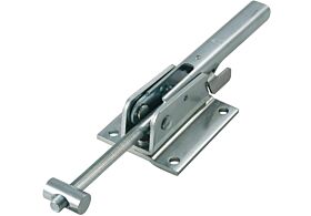 Adjustable Toggle Latch with Safety Catch Heavy Duty Mild Steel Zinc Plate Passivate (Silver Blue)