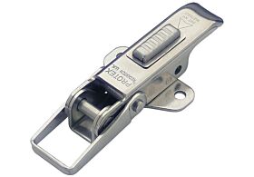 Non-Adjustable Latch with Safety Catch Medium Duty Stainless Steel (Natural)