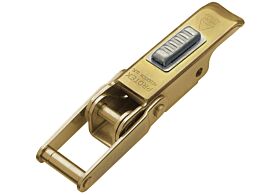Non-Adjustable Latch with Safety Catch Medium Duty Mild Steel Zinc Plate Passivate (Yellow)