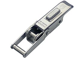 Non-Adjustable Latch with Safety Catch Medium Duty Stainless Steel (Natural)