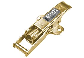 Adjustable Latch with Safety Catch Medium Duty Mild Steel Zinc Plate Passivate (Yellow)