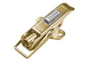 Adjustable Latch with Safety Catch Medium Duty Mild Steel Zinc Plate Passivate (Yellow)