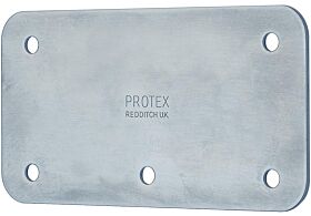 Handle Backing Plate Mild Steel Zinc Plate Passivate (Silver Blue)