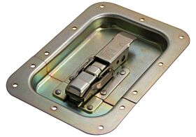 CatchBolt in Recess Dish Padlockable Mild Steel Zinc Plate Passivate (Yellow)