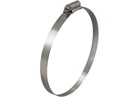 90mm-120mm Diameter Worm Drive Hose Clip High Grip Stainless Steel (Natural)
