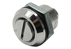 Cam Latch, Fixed Grip, Tool Operated, Slotted, Chrome Plated