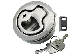 Push To Close Latch, Locking, Stainless Steel 316