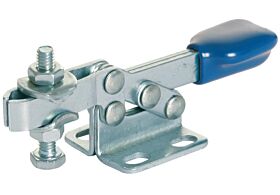 Toggle Clamp Horizontal Action Adjustable Bar Mild Steel Zinc Plate Passivate (Silver Blue)