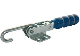 Toggle Clamp Horizontal Draw Action Mild Steel Zinc Plate Passivate (Silver Blue)
