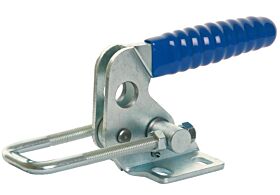 Toggle Clamp Horizontal Draw Action Mild Steel Zinc Plate Passivate (Silver Blue)
