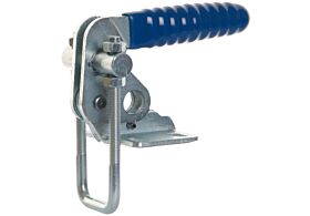 Toggle Clamp Vertical Draw Action Mild Steel Zinc Plate Passivate (Silver Blue) 90 Degree