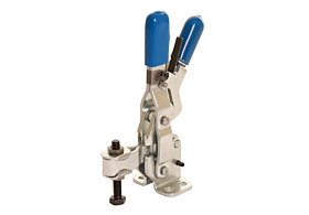 Toggle Clamp Vertical Action Safety Catch Adjustable Bar Mild Steel Zinc Plate Passivate (Silver Blue)