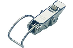 Spring Claw Toggle Latch with Safety Catch Light Duty  Mild Steel Zinc Plate Passivate (Silver Blue)
