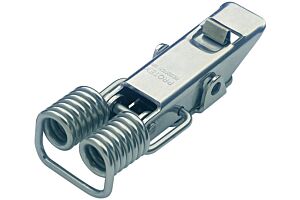 Spring Claw Toggle Latch with Safety Catch Light Duty Mild Steel Zinc Plate Passivate (Silver Blue)