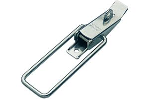 Non-Adjustable Latch Medium Duty Padlockable Mild Steel Zinc Plate Passivate (Silver Blue)