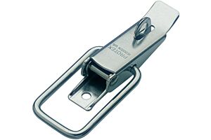 Non-Adjustable Latch Medium Duty Padlockable Mild Steel Zinc Plate Passivate (Silver Blue)