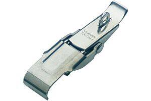 Non-Adjustable Latch Medium Duty Padlockable Mild Steel Zinc Plate Passivate (Silver Blue)