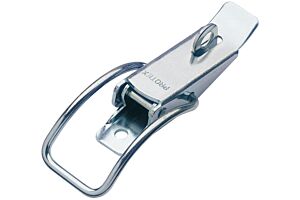 Spring Claw Latch Medium Duty Padlockable Mild Steel Zinc Plate Passivate (Silver Blue)