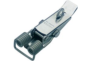 Spring Claw Latch Medium Duty Padlockable Mild Steel Zinc Plate Passivate (Silver Blue)
