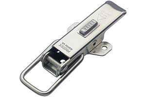 Non-Adjustable Latch with Safety Catch Medium Duty Stainless Steel (Natural)