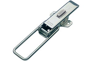 Non-Adjustable Latch with Safety Catch Medium Duty Mild Steel Zinc Plate Passivate (Silver Blue)