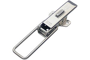 Non-Adjustable Latch with Safety Catch Medium Duty Stainless Steel (Natural)
