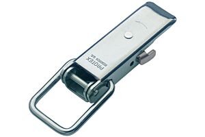 Non-Adjustable Latch with Safety Catch Medium Duty Mild Steel Zinc Plate Passivate (Silver Blue)