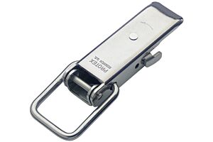 Non-Adjustable Latch with Safety Catch Medium Duty Stainless Steel type 316 (Natural)