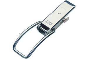 Spring Claw Latch with Safety Catch Medium Duty Mild Steel Zinc Plate Passivate (Silver Blue)