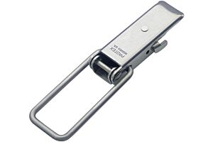 Non-Adjustable Latch with Safety Catch Medium Duty Stainless Steel (Natural)
