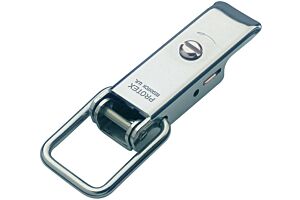 Non-Adjustable Latch with Safety Catch Medium Duty Mild Steel Zinc Plate Passivate (Silver Blue)