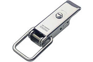 Non-Adjustable Latch with Safety Catch Medium Duty Stainless Steel type 316 (Natural)