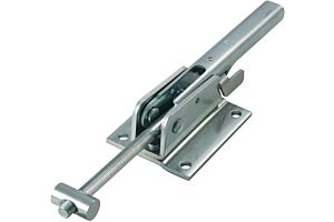 Adjustable Toggle Latch with Safety Catch Heavy Duty Mild Steel Zinc Plate Passivate (Silver Blue)