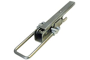 Adjustable Toggle Latch with Safety Catch Super Heavy Duty Mild Steel Zinc Plate Passivate (Silver Blue)