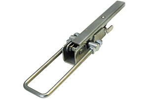 Adjustable Toggle Latch with Safety Catch Super Heavy Duty Mild Steel Zinc Plate Passivate (Silver Blue)