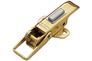 Non-Adjustable Latch with Safety Catch Medium Duty Mild Steel Zinc Plate Passivate (Yellow)