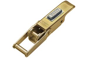 Non-Adjustable Latch with Safety Catch Medium Duty Mild Steel Zinc Plate Passivate (Yellow)