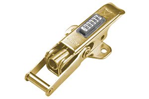 Adjustable Latch with Safety Catch Medium Duty Mild Steel Zinc Plate Passivate (Yellow)